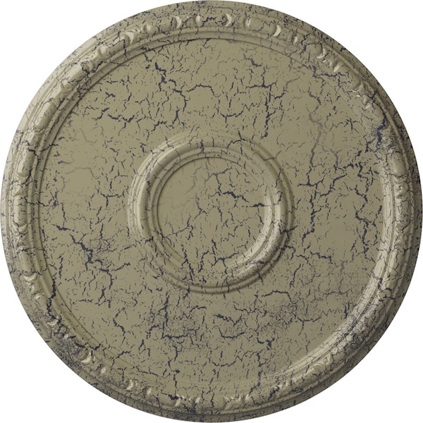 Ekena Millwork Odessa Bead & Barrel Medallion (Canopies up to 5"), 19 3/4"OD x 1 3/8"P, Castle Stone Crackle CM20ODCSC - main